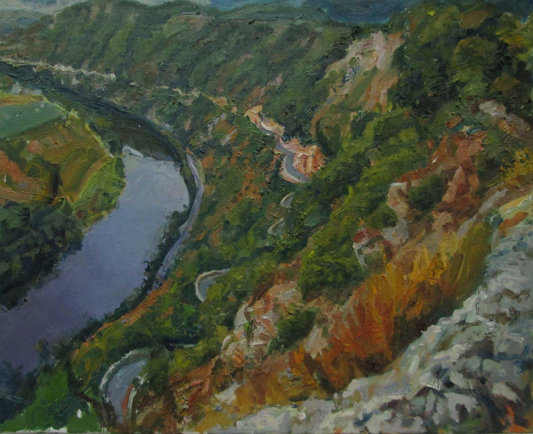 River-arc-&-Cliffs. private collection 65x60