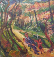 Blind-man-with-children-