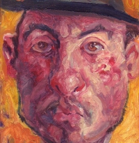 Jacques in a black hat. 18x14