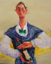 Sommelier presenting une grand cru