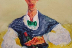 Sommelier presenting une grand cru