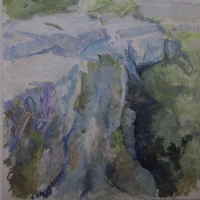 Rocks at Domme - 21x21 available