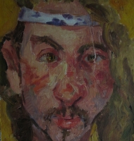 Hippy with a headband