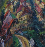 Village sous en tempet